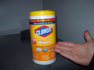 A disinfecting wipe works well for the cleaning of your dashboard. 