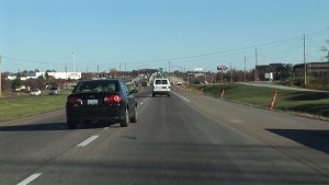 Merging or changing lanes requires a temporary increase in speed. 