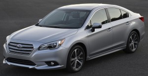 The Subaru Legacy is a sporty mid-sized sedan that pulls a modest 2,700 lbs.