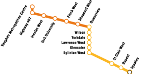 The TTC subway extension on the Spadina line will service north Toronto and York region.