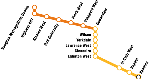 The TTC subway extension on the Spadina line will service north Toronto and York region. 