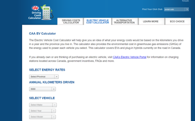 This calculator can help you calculate the costs of charging an EV. 