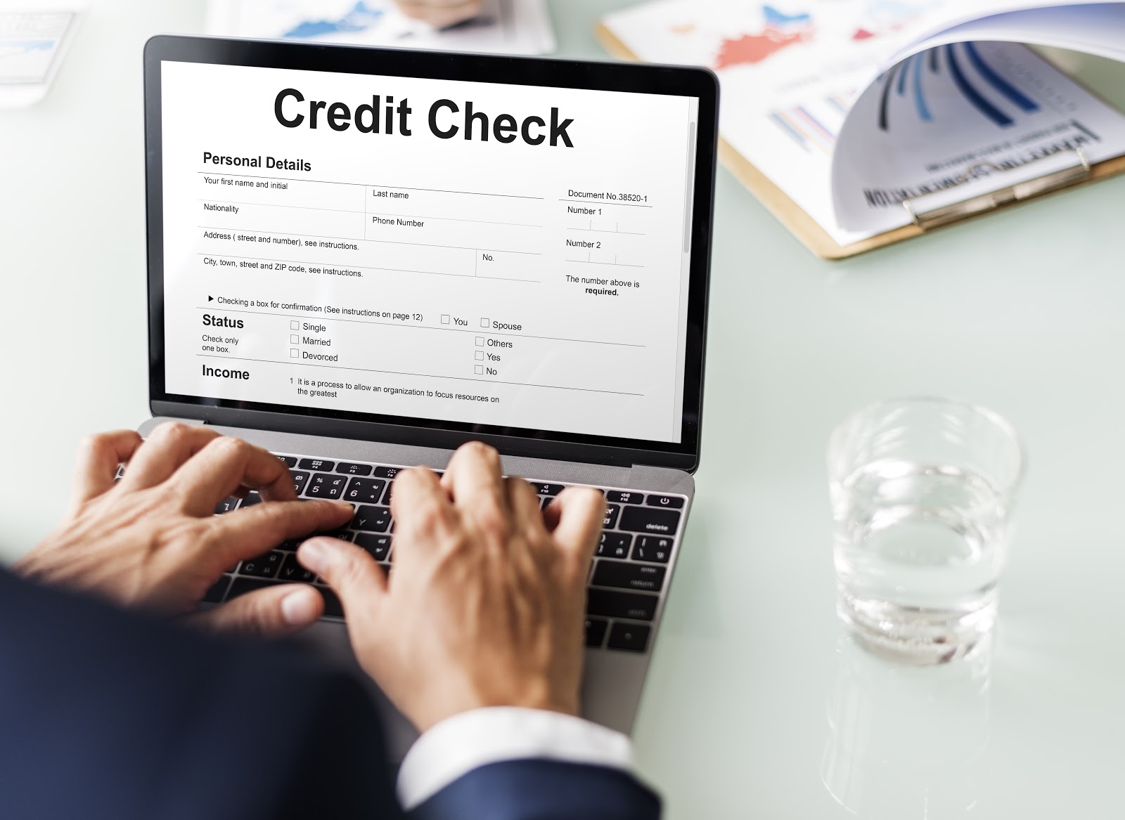 Man checking credit score in toronto